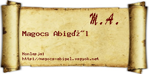 Magocs Abigél névjegykártya